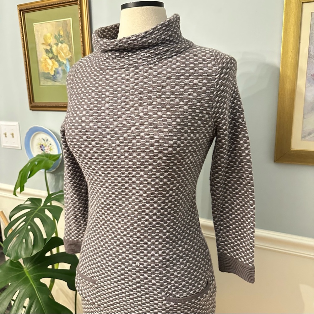 Boden Wool Blend Midi Sweater Dress Size 6 Long Office Cozy Mod Winter Holiday - Picture 5 of 10